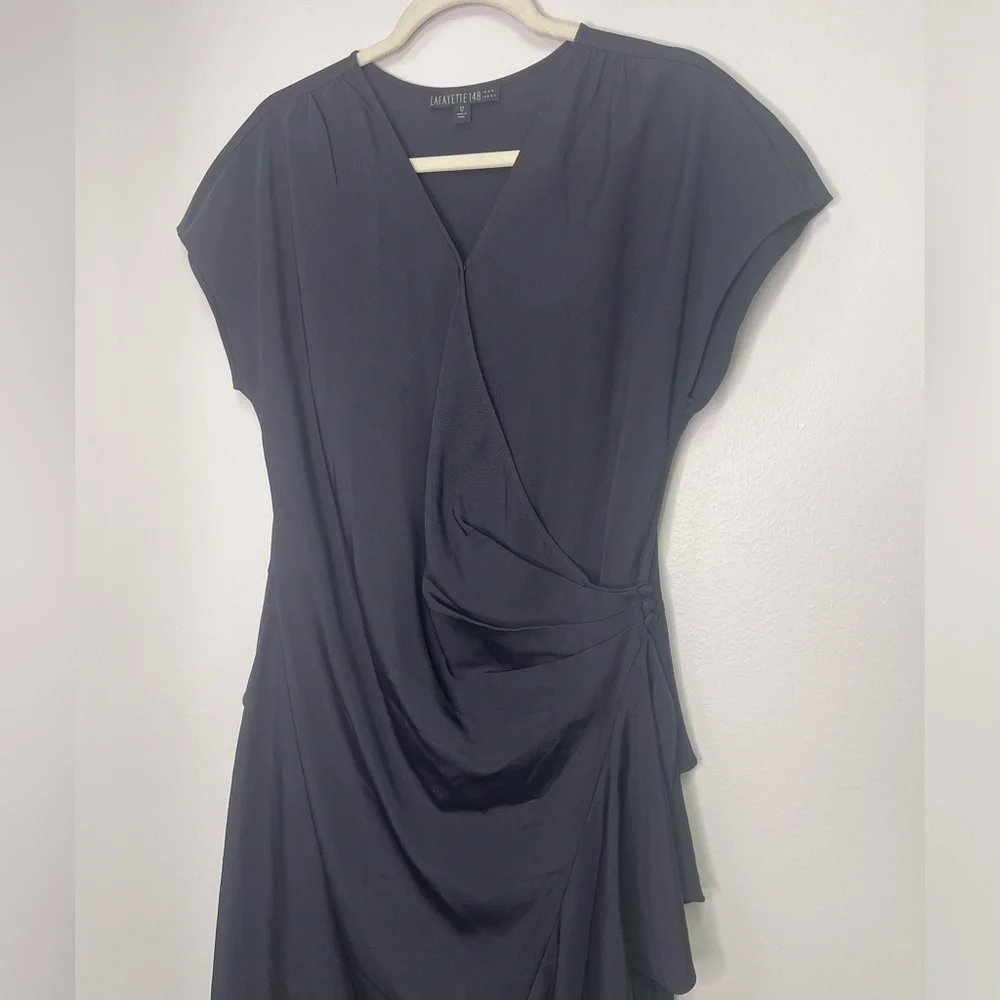 Lafayette 148 Silk Midi Wrap Dress - Picture 3 of 12